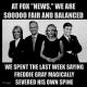 Freddie Gray, 25, died in a Baltimore hospital in 2015 from spinal injuries a week after police took him into custody. The Fox News “fair & balanced” slogan was often mocked. (criminalizeconservatism.com)